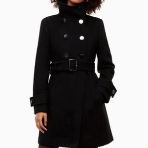 Aritiza Talula Babaton Bromley Wool & Cashmere Black Pea Coat